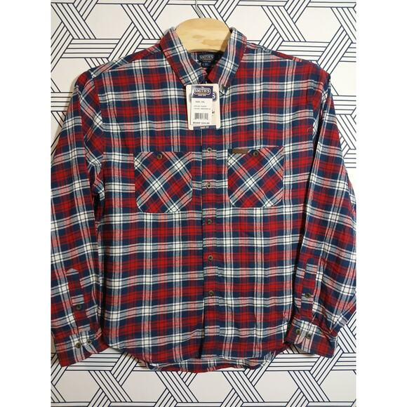 Mens Smiths Workwear Flannel Button Front Size 2XL NWT - Picture 1 of 3